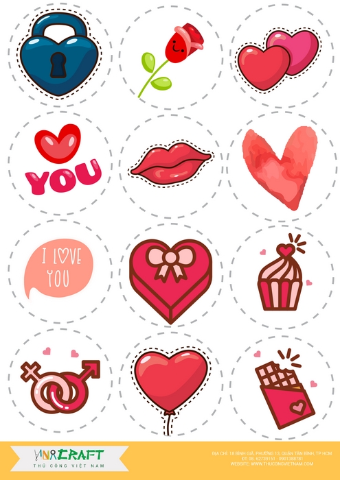 Sticker tình yêu mẫu 4